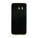 Samsung Galaxy S7 Glass Back Cover with Camera Lens Cover and Adhesive(Black)