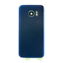 Samsung Galaxy S7 Glass Back Cover with Camera Lens Cover and Adhesive(Blue)