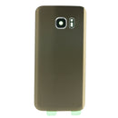 Samsung Galaxy S7 Glass Back Cover with Camera Lens Cover and Adhesive(Gold)