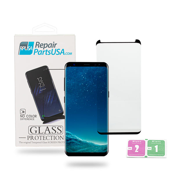 Samsung Galaxy S8 Plus - Black Full Edge Tempered Glass Screen Protector