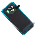 Samsung Galaxy S8 Plus Glass Back Cover with Camera Lens Cover and Adhesive(Black)