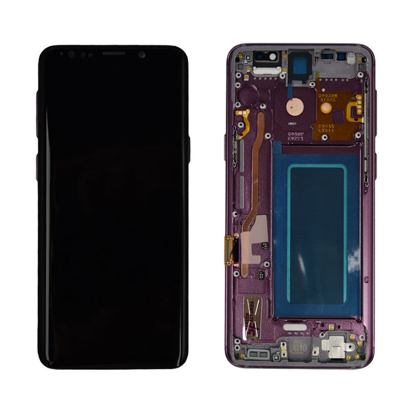 Samsung Galaxy S9 Glass Screen LCD Assembly Replacement with Front Housing (Lilac Purple)