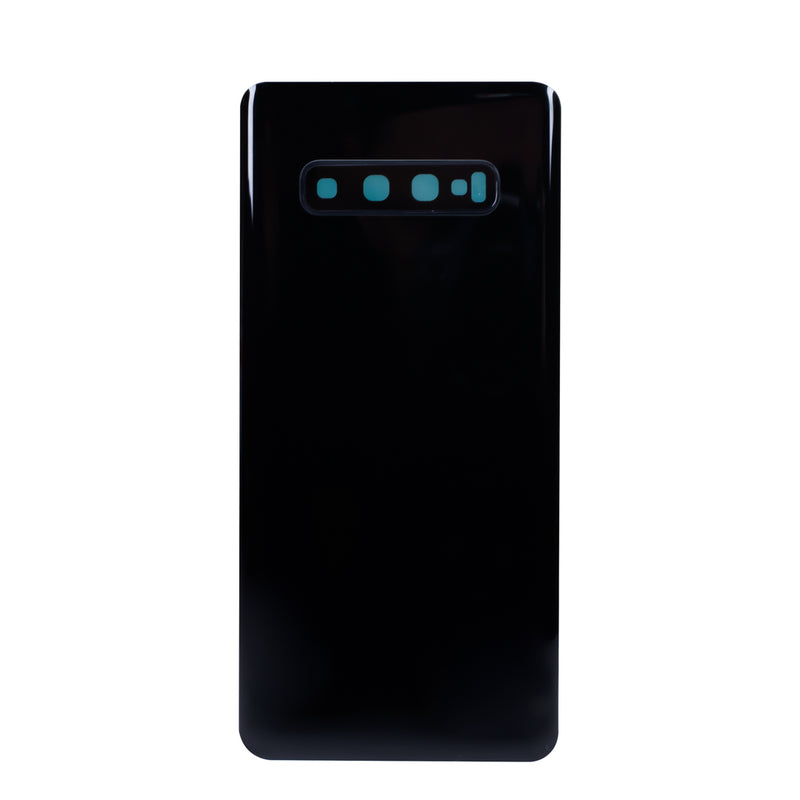 Samsung Galaxy S10 Glass Back Cover with Camera Lens Cover and Adhesive(Prism Black)
