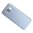 Samsung Galaxy S8 Glass Back Cover with Camera Lens Cover and Adhesive(Silver)
