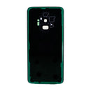 Samsung Galaxy S9 Glass Back Cover with Camera Lens Cover and Adhesive(Black)