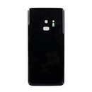 Samsung Galaxy S9 Glass Back Cover with Camera Lens Cover and Adhesive(Black)