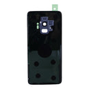 Samsung Galaxy S9 Glass Back Cover with Camera Lens Cover and Adhesive(Blue)
