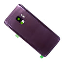 Samsung Galaxy S9 Glass Back Cover with Camera Lens Cover and Adhesive(Purple)