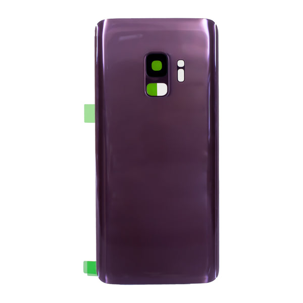 Samsung Galaxy S9 Glass Back Cover with Camera Lens Cover and Adhesive(Purple)