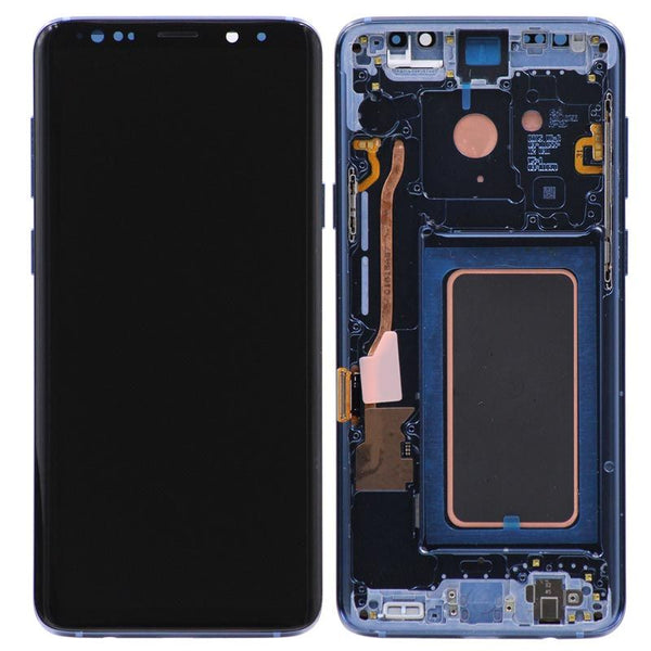 Samsung Galaxy S9 Plus Glass Screen LCD Assembly Replacement with Frame (Coral Blue)