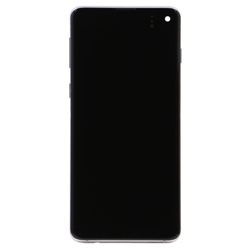 Samsung Galaxy S10 Glass Screen LCD Assembly Replacement with Front Housing (Prism White)