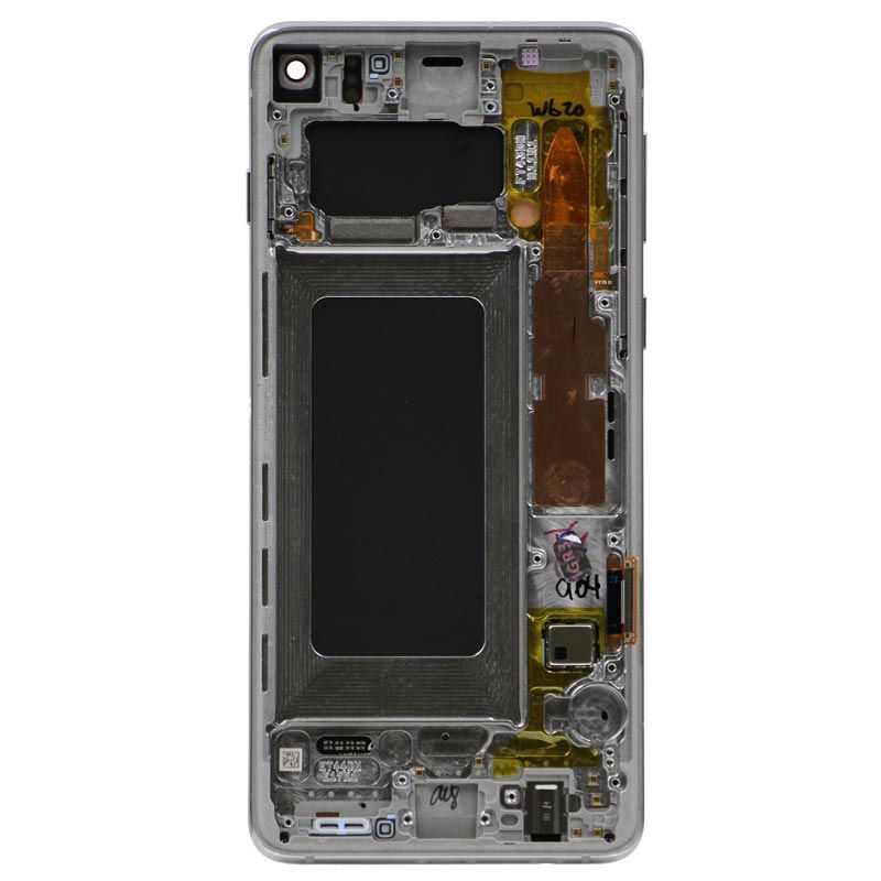 Samsung Galaxy S10 Glass Screen LCD Assembly Replacement with Front Housing (Prism White)