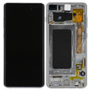 Samsung Galaxy S10 Plus Glass Screen LCD Assembly Replacement with Frame (Ceramic White)