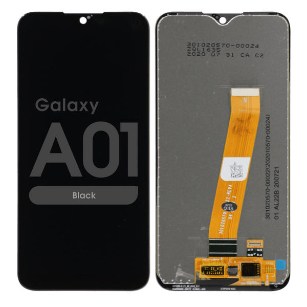 Samsung Galaxy A01 (A015 / 2020) LCD and Digitizer Glass Screen Replacement (NO FRAME) (Black) (USB-C) (US Version)