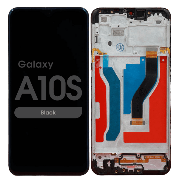 Samsung Galaxy A10S (A107/2019) LCD and Digitizer Glass Screen Replacement (W/ FRAME) (Black)