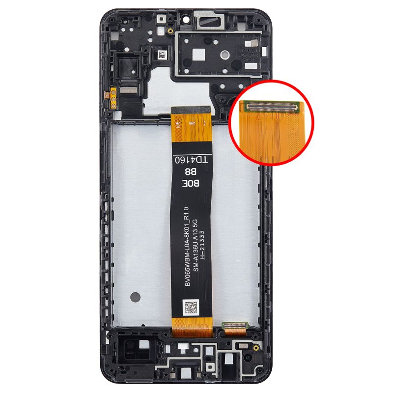 Samsung Galaxy A13 5G (A136U / 2021) LCD and Digitizer Glass Screen Replacement (W/ FRAME) (Black)