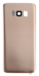 Samsung Galaxy S8 Plus Glass Back Cover with Camera Lens Cover and Adhesive(Gold)