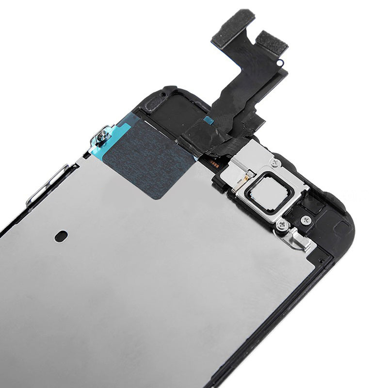 iPhone 5S Black Premium Glass Screen Replacement Repair Kit + Small Parts + Premium Tools
