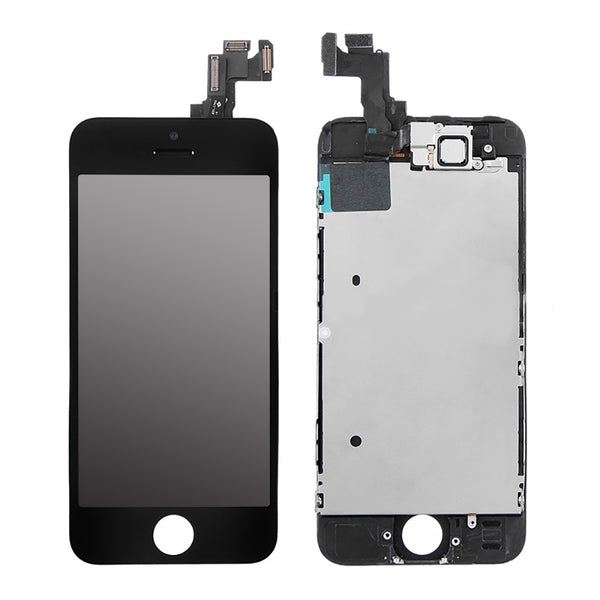 iPhone 5S LCD and Digitizer Glass Screen Replacement with Small Parts (Black) (Premium)