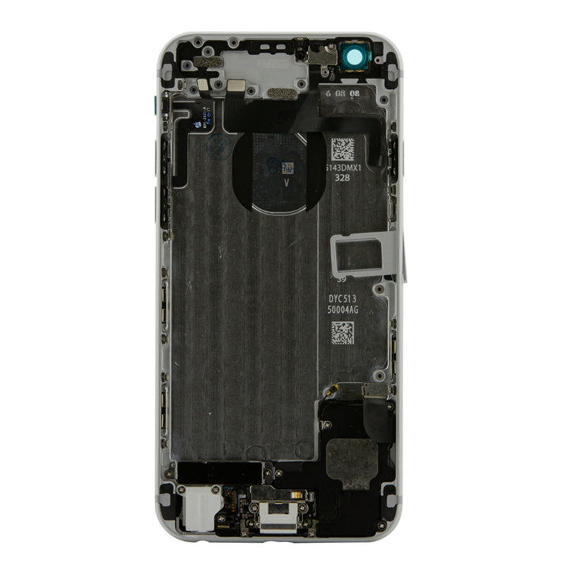 iPhone 6 Silver Rear Back Housing Midframe Assembly w/ Pre-Installed Small Parts