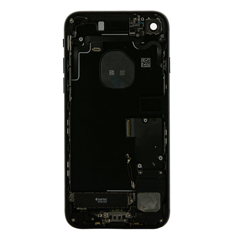 iPhone 7 Jet Black Rear Back Housing Midframe Assembly w/ Pre-Installed Small Parts