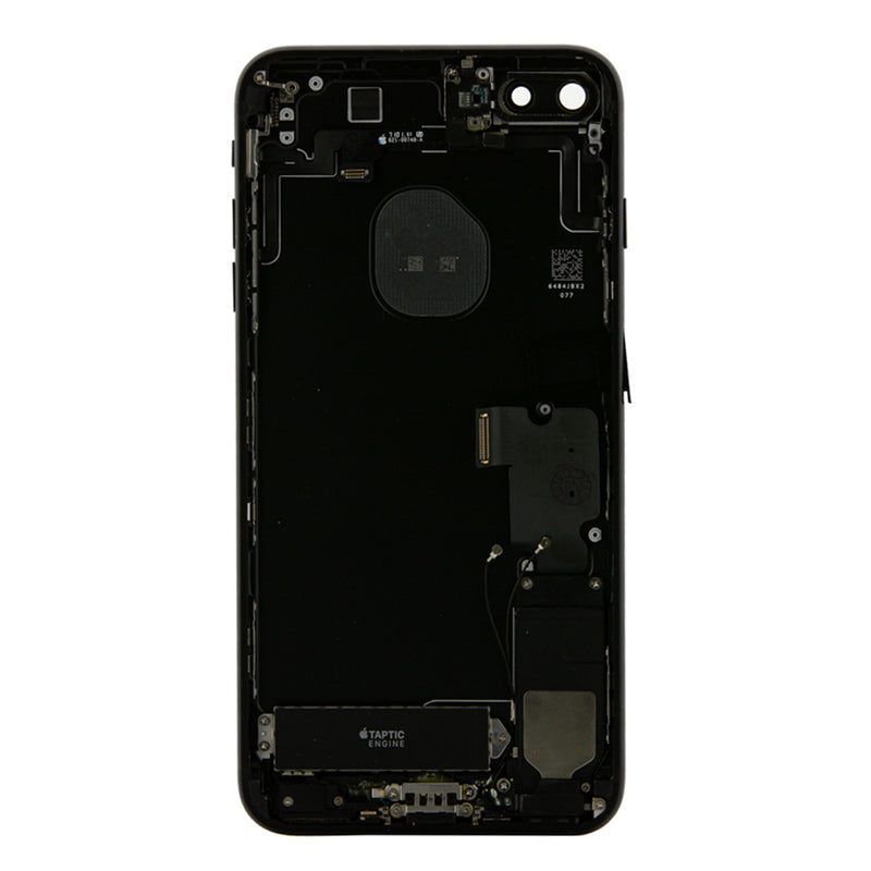 iPhone 7 Plus Jet Black Rear Back Housing Midframe Assembly w/ Pre-Installed Small Parts
