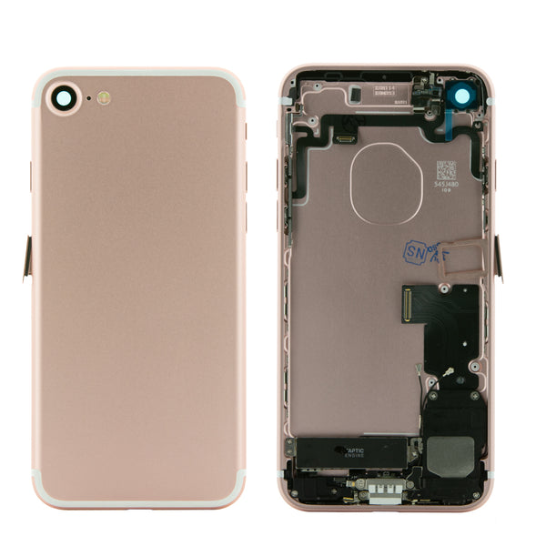 iPhone 7 Rose Gold Rear Back Housing Midframe Assembly w/ Pre-Installed Small Parts