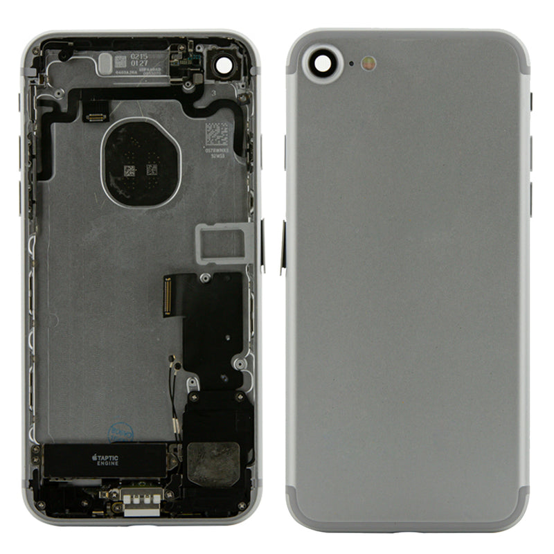 iPhone 7 Silver Rear Back Housing Midframe Assembly w/ Pre-Installed Small Parts