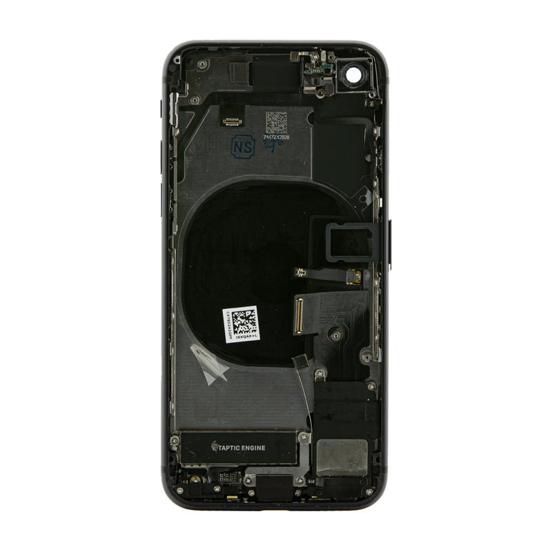 iPhone 8 Space Grey (Black) Rear Back Housing Midframe Assembly w/ Pre-Installed Small Parts