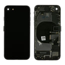 iPhone 8 Space Grey (Black) Rear Back Housing Midframe Assembly w/ Pre-Installed Small Parts