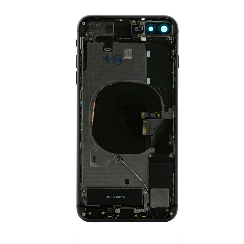 iPhone 8 Plus Space Grey (Black) Rear Back Housing Midframe Assembly w/ Pre-Installed Small Parts