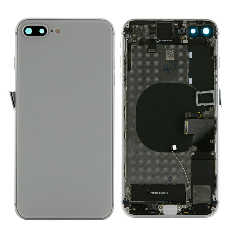 iPhone 8 Plus Silver Rear Back Housing Midframe Assembly w/ Pre-Installed Small Parts