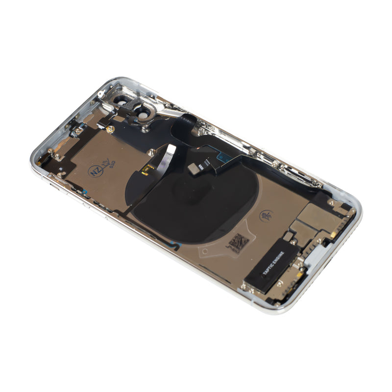 iPhone X White Rear Back Housing Midframe Assembly w/ Pre-Installed Small Parts