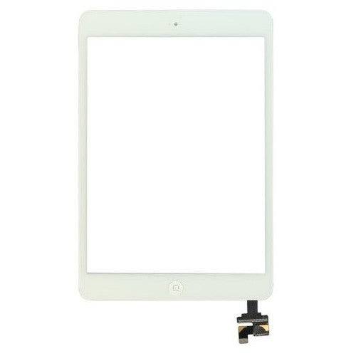 iPad Mini / Mini 2 Grade A Glass Screen Digitizer with IC Chip & Home Button Assembly - White