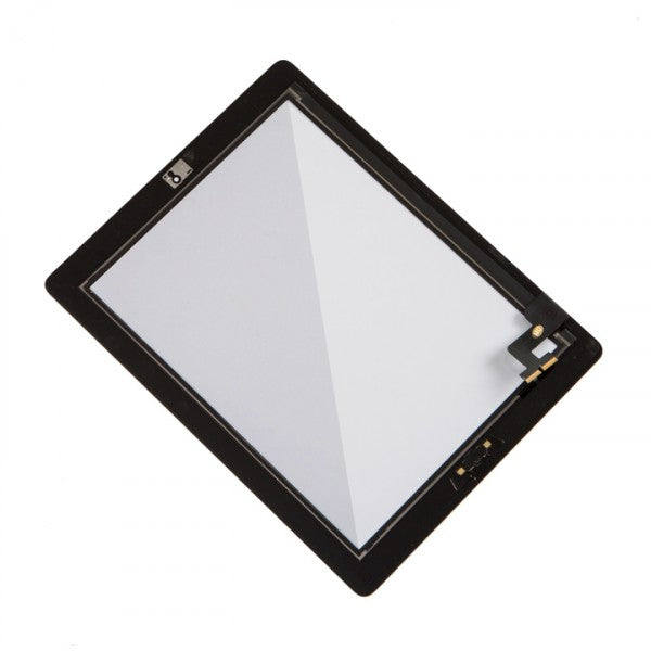 New Complete Front Glass/Digitizer Assembly For IPad 2 - Black, Includes Home Button & Adhesive