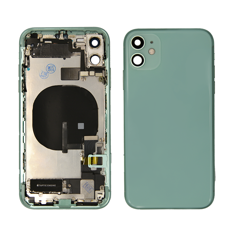 iPhone 11 Green Rear Back Housing Midframe Assembly w/ Pre-Installed Small Parts