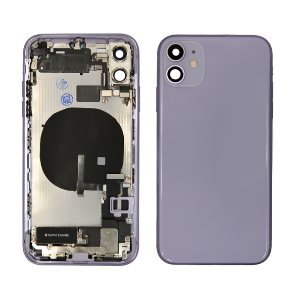 iPhone 11 Purple Rear Back Housing Midframe Assembly w/ Pre-Installed Small Parts