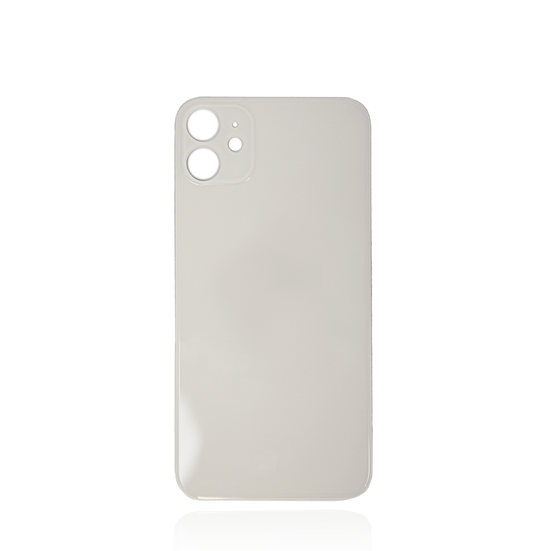 iPhone 11 Silver Battery Cover Glass With Adhesive (Large Camera Hole)