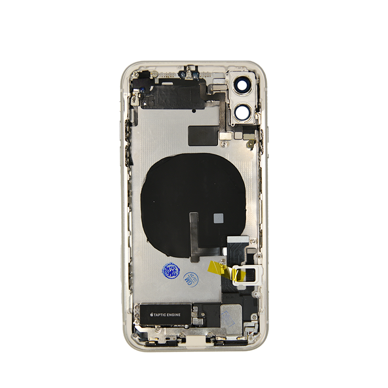 iPhone 11 White Rear Back Housing Midframe Assembly w/ Pre-Installed Small Parts