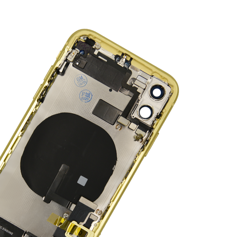 iPhone 11 Yellow Rear Back Housing Midframe Assembly w/ Pre-Installed Small Parts