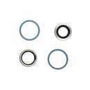 iPhone 12 / iPhone 12 Mini Rear Camera Lens w/ Rings - Blue
