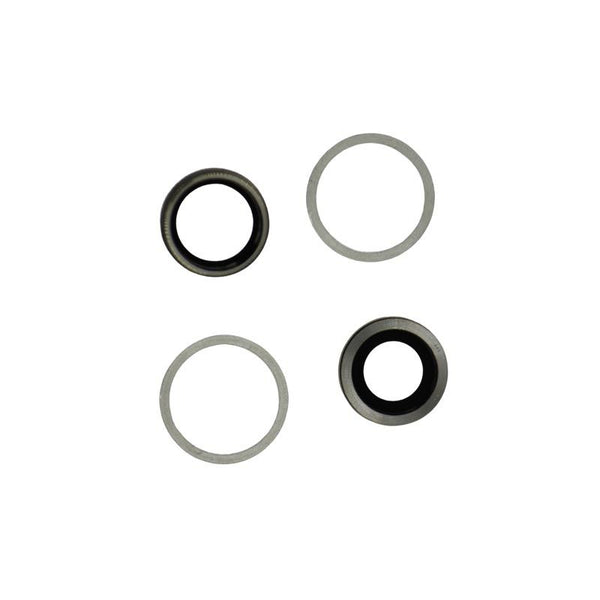 iPhone 12 / iPhone 12 Mini Rear Camera Lens w/ Rings - White