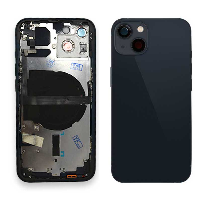 iPhone 13 Rear Back Housing Replacement with Small Parts Pre-Installed - Midnight