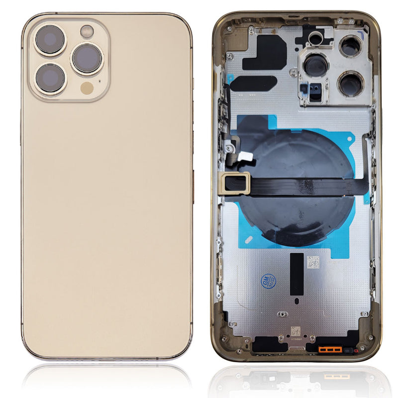 iPhone 13 Pro Max Rear Back Housing Replacement with Small Parts Pre-Installed - Gold