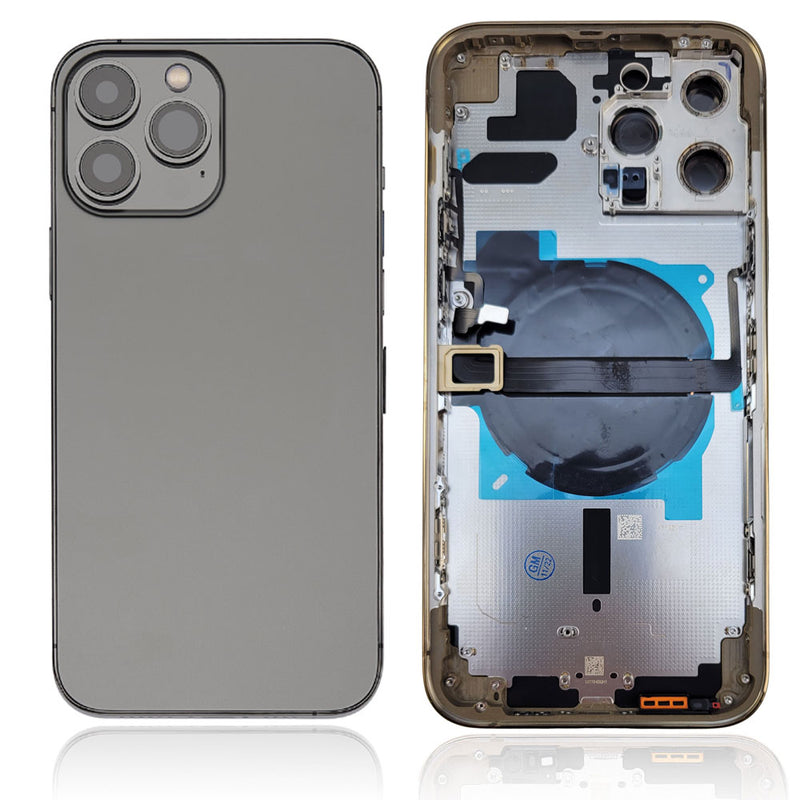 iPhone 13 Pro Max Rear Back Housing Replacement with Small Parts Pre-Installed - Graphite
