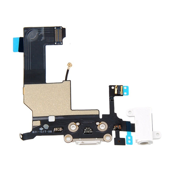 iPhone 5 White Lightning Dock/Headphone Jack/Microphone Connector Flex Cable