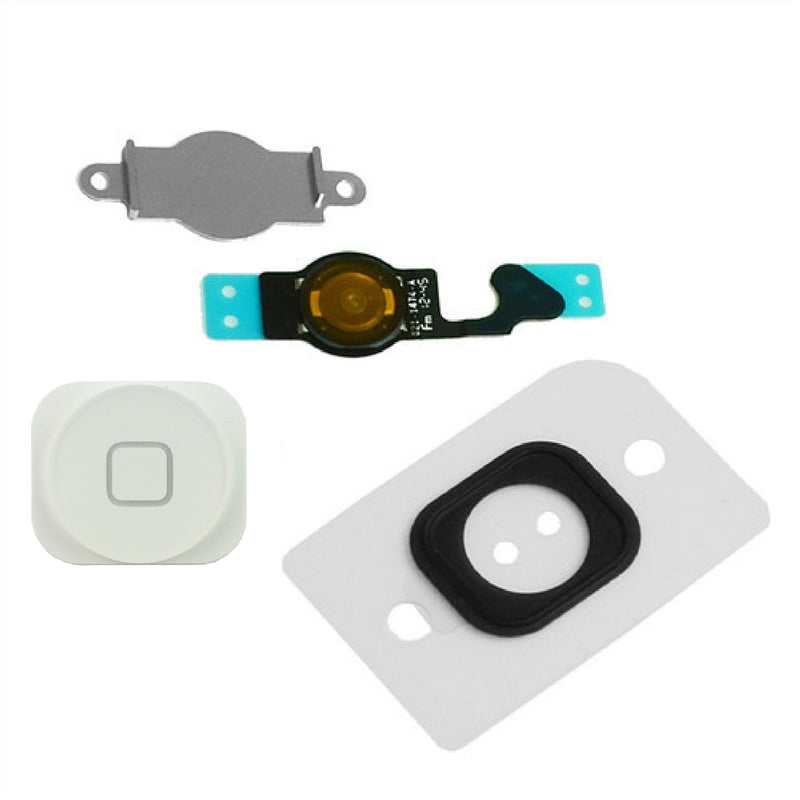 iPhone 5 White Home Button Assembly 4 pcs set