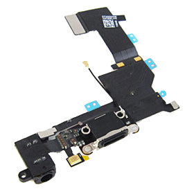 iPhone 5S Dock, Headphone Jack & Microphone Flex Cable - Black