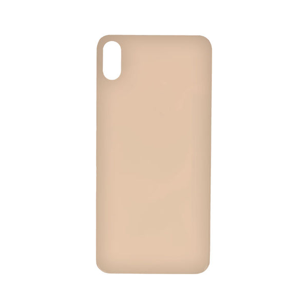 iPhone XS MAX Gold Battery Cover Glass With Adhesive (Large Camera Hole)