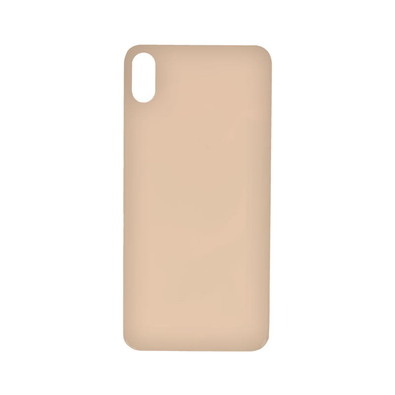 iPhone XS MAX Gold Battery Cover Glass With Adhesive (Large Camera Hole)